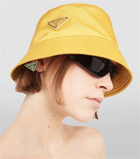 prada bucket hat pink|yellow prada bucket hat.